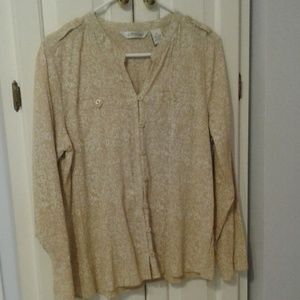 ORVIS Ladies M Button Down Shirt, 100 % cotton